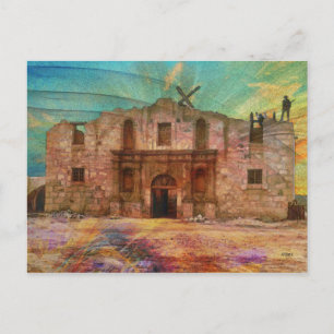Dawn at the Alamo Postkarte