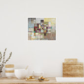 Dawn Beach Lattice Abstrakte Malerei Poster (Küche)