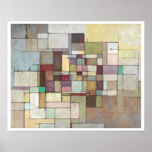 Dawn Beach Lattice Abstrakte Malerei Poster