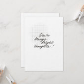 Dawn Brings Bright Thoughts - Minimalist  Karte (Vorderseite/Rückseite Beispiel)