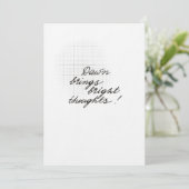 Dawn Brings Bright Thoughts - Minimalist  Karte (Stehend Vorderseite)
