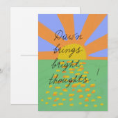Dawn brings bright thoughts postcard (Vorne/Hinten)