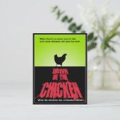 DAWN DER CHICKEN POSTKARTE (Stehend Vorderseite)