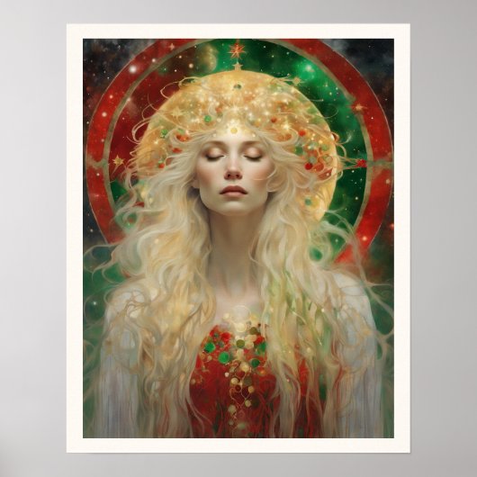 Dawn Dreaming of Christmas Art Nuevo Frau Poster (Vorne)