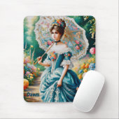DAWN ~ Elegante Vintage junge Frau ~ Mousepad (Mit Mouse)