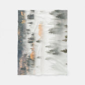 Dawn Ground Fog deckt Bergwald ab Fleecedecke (Vorderseite)