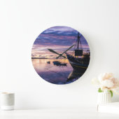 Dawn in Micronesia Große Wanduhr (Zuhause)