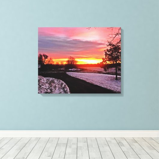 DAWN IN WINTER LEINWANDDRUCK (Insitu (Holzboden))