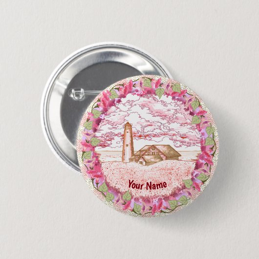 Dawn Leuchtturm-Anstecknadel Button (Vorne & Hinten)