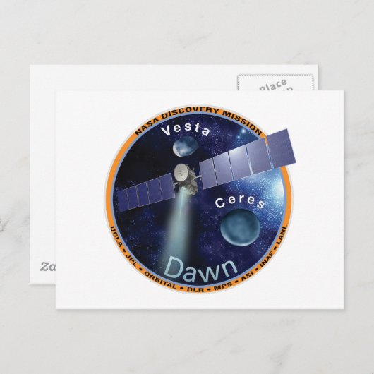 Dawn Mission Patch Postkarte (Vorne/Hinten)