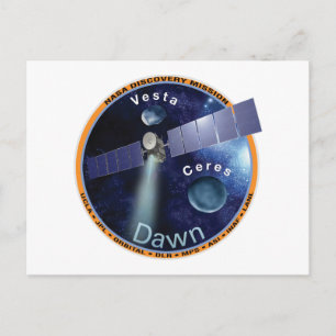 Dawn Mission Patch Postkarte