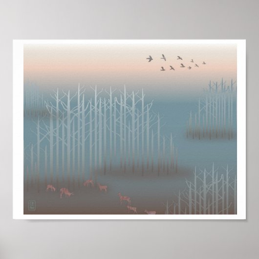 "Dawn of Hope" Illustration Print Poster (Vorne)