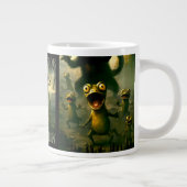 Dawn of revolution funny rebel cat lizard frogs Jumbo-Tasse (Rechts)