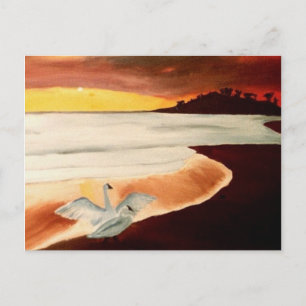 Dawn Patrol Hawaiian Sun Set Postcard Hawaii Art Postkarte