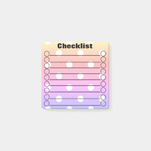 Dawn Polka Dot Checklist Post-it® Notes 3" x 3" Post-it Klebezettel