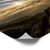 Dawn Sun Mountain Landschaft Poster (Ecke)
