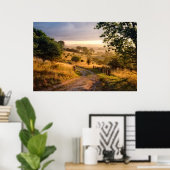 Dawn Sunshine | Englisch Countryside Poster (Heimbüro)