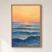 Dawn Swells Aquarell-Küstenkunstposter Poster