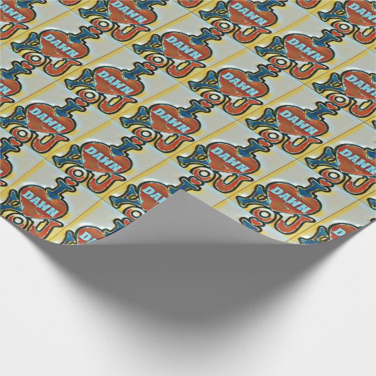 Dawn WraptnLuv™ Name Geschenkpapier - LUVYBZ® (Ecke)