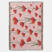 Dawnfire Poppies Decke (Vorderseite Vertikal)