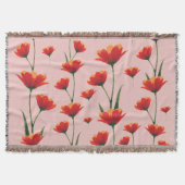 Dawnfire Poppies Decke (Vorderseite)