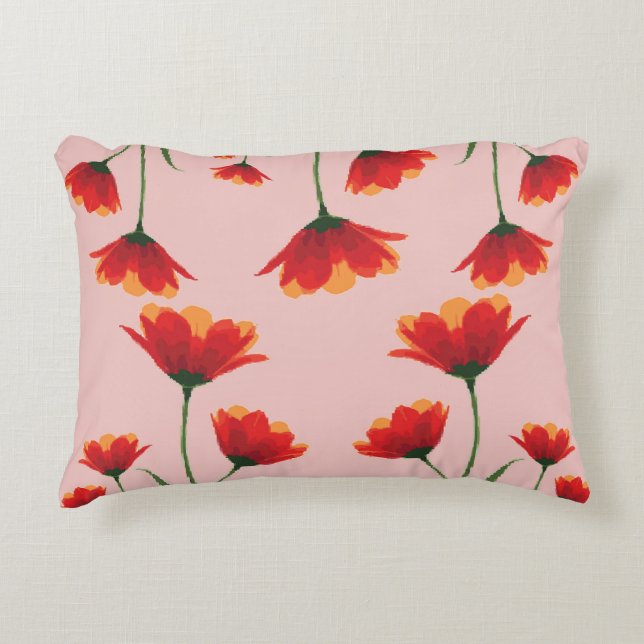 Dawnfire Poppies Dekokissen (Vorderseite)