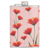 Dawnfire Poppies Flachmann (Vorderseite)