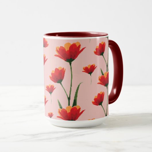 Dawnfire Poppies Tasse (VorderseiteRechts)