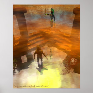 DAWNING DARK /TEMPLE WASSERHYPERION SCI Fi Poster