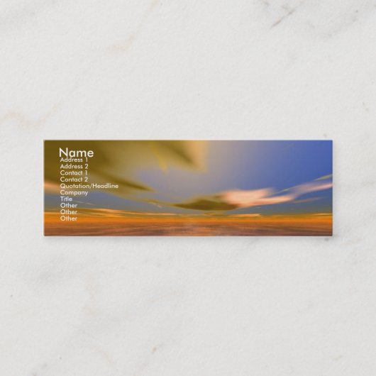 DAWNING DARK/Wolken der Dreamscape-Science Fiction Mini Visitenkarte (Vorderseite)