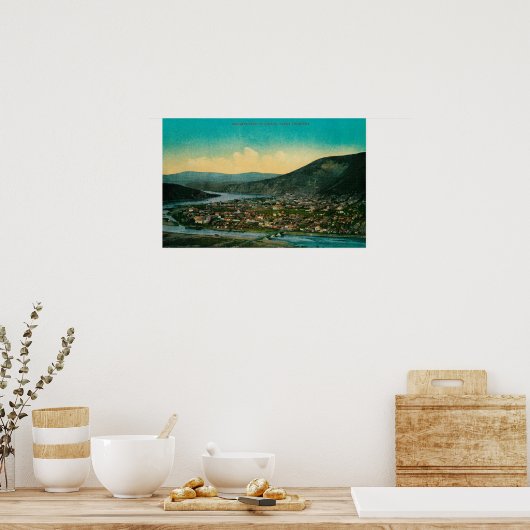 Dawson, Alaska Yukon Territory Town View Poster (Küche)