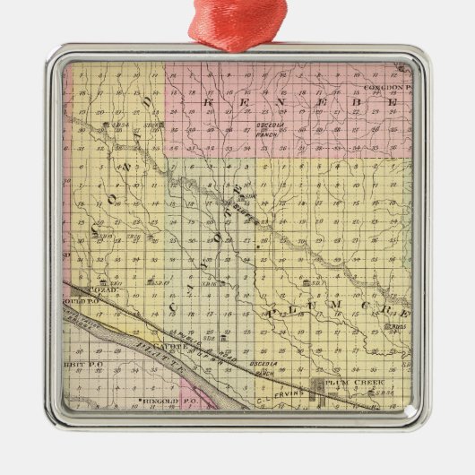 Dawson County, Nebraska Silbernes Ornament (Vorne)