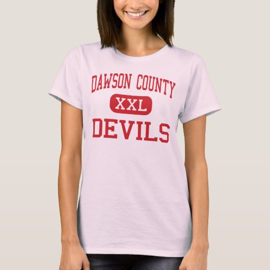 Dawson County - Teufel - hoch - Glendive Montana T-Shirt (Vorderseite)