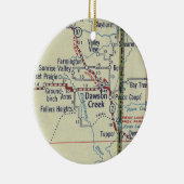 Dawson Creek BC Vintag Map Keramik Ornament (Rechts)