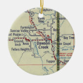 Dawson Creek BC Vintag Map Keramik Ornament (Vorne)