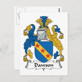 Dawson Familienwappen Postkarte (Vorne/Hinten)