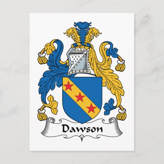 Dawson Familienwappen Postkarte (Vorderseite)