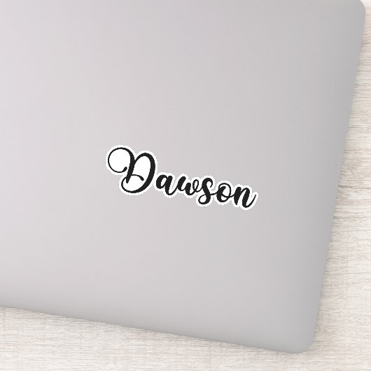 Dawson Name - Handgeschriebene Kalligrafie Aufkleber (Detail)