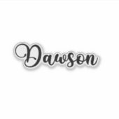 Dawson Name - Handgeschriebene Kalligrafie Aufkleber (Vorderseite)