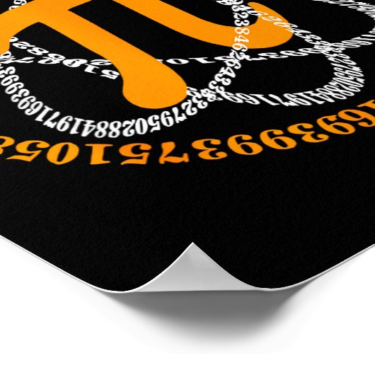 Day 3,14 Number Symbol Math Science Gift  Poster (Ecke)