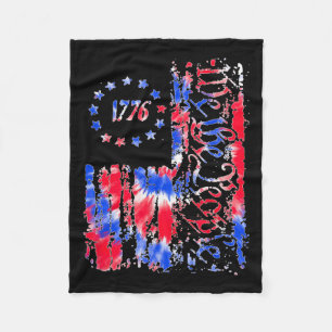 Day American Flag Patriotic 1776 We The Gefärbte K Fleecedecke