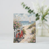 Day at the Beach Postkarte (Stehend Vorderseite)