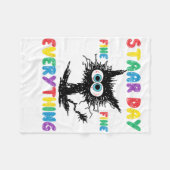 Day Black Cat Teacher Student Kids Staar Testing D Fleecedecke (Vorderseite (Horizontal))