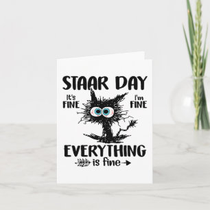 Day Black Cat Teacher Student Kids Staar Testing D Karte