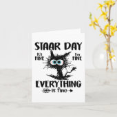 Day Black Cat Teacher Student Kids Staar Testing D Karte (Gelbe Blume)