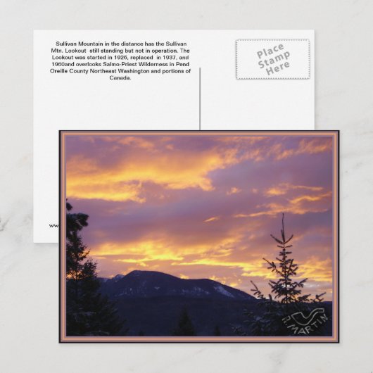 Day Break Sullivan Mountain Postcard Postkarte (Vorne/Hinten)