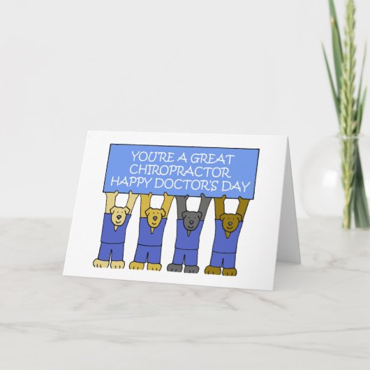 Day Chiropraktor-glücklichen Doktors Karte (Vorderseite)