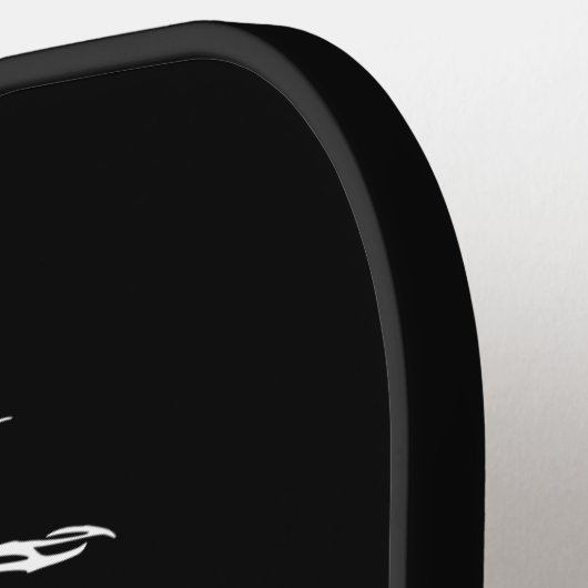 Day Dinker Custom Schwarz-weiß Palm Tree Funny Pickleball Schläger (Linke Seite)