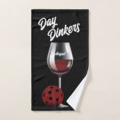Day Dinkers Pickleball Team Name Red Wine Handtuch (Handtuch)