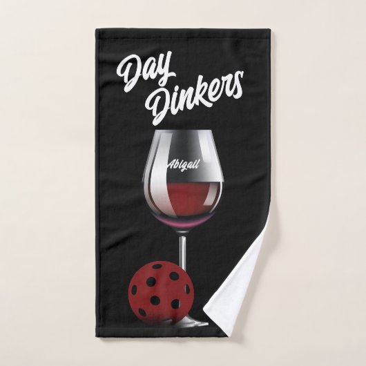 Day Dinkers Pickleball Team Name Red Wine Handtuch (Handtuch)
